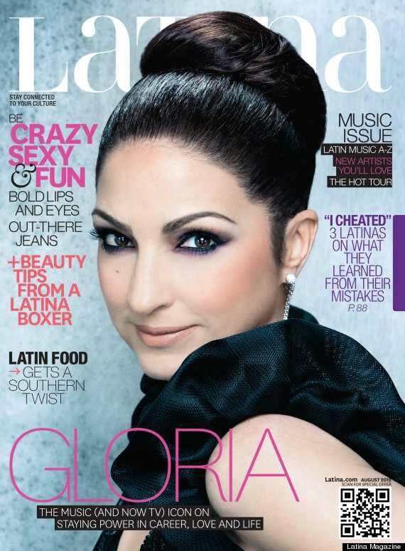 gloria estefan latina august cover shot omar cruz at trendy studio