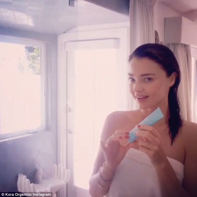 model behaviour miranda then steps out of the shower and clads her naked body