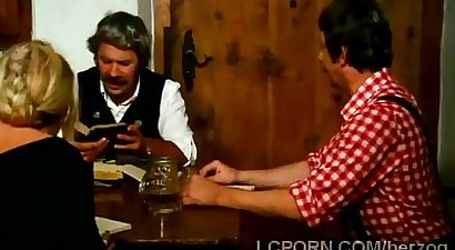 perv fucks a filthy blonde grandma in vintage scene