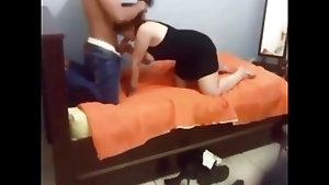 sexy horny milf fucks her college on a business trip